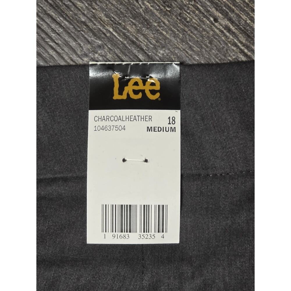 Lee Women's Wrinkle Free Relaxed Fit Straight Leg Pant, Charcoal Heather, 18 M - Picture 5 of 7